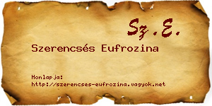 Szerencsés Eufrozina névjegykártya