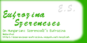 eufrozina szerencses business card